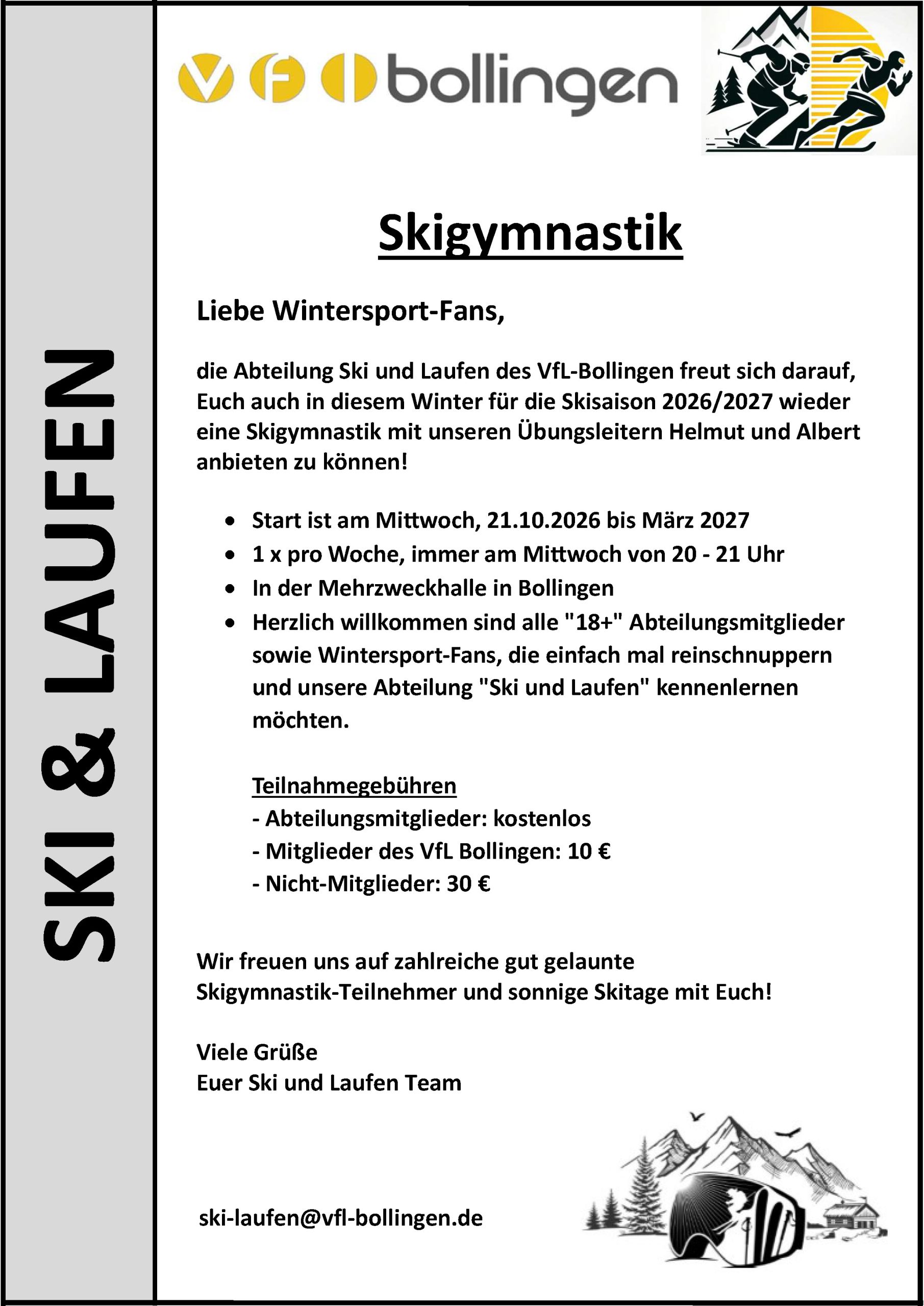 Ski und Laufen - Skigymnastik Saison 26-27
